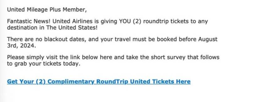 United Airline​s scam